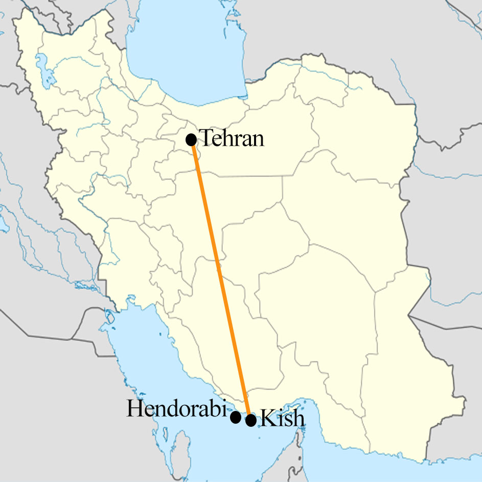 Tehran, Kish and Hendorabi Island